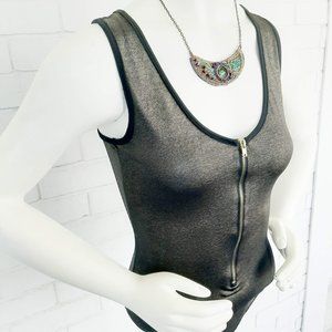 Vintage Metallic Gold Body Suit